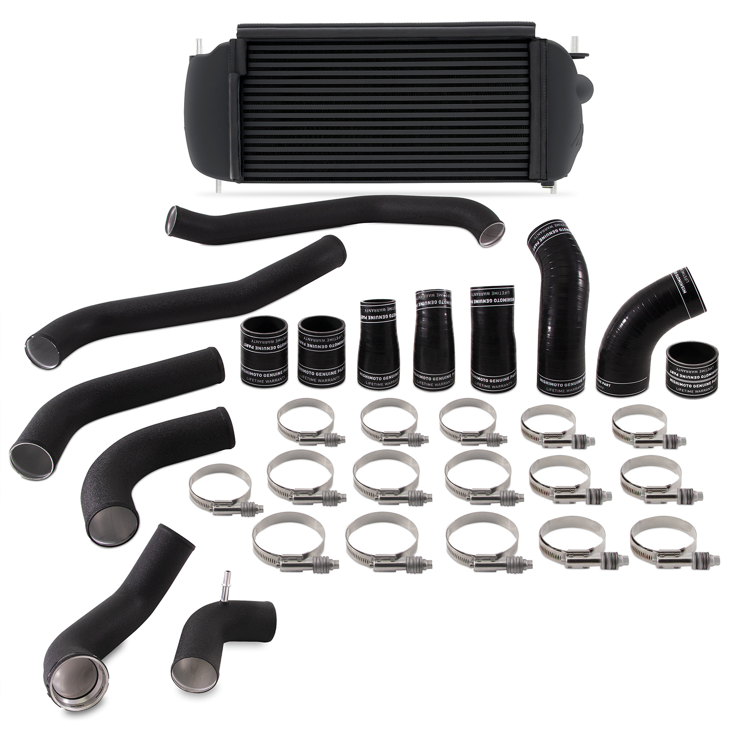 Mishimoto — Mishimoto 2017+ Ford F150 3.5L EcoBoost Performance Intercooler Kit - Black Cooler Black Pipes - view 3